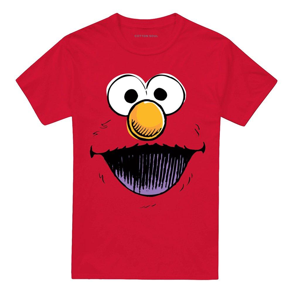 Red - Sesame Street - Sesame Street Elmo Retro Sketch Face T Shirt Red - 4