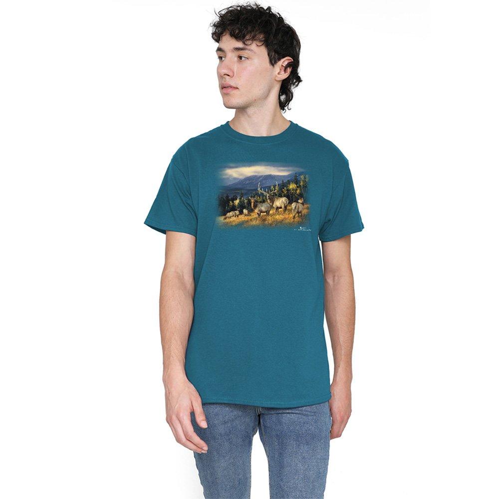Grey - Other - Wildlife Autumn Gold Elk T Shirt Slate - 1