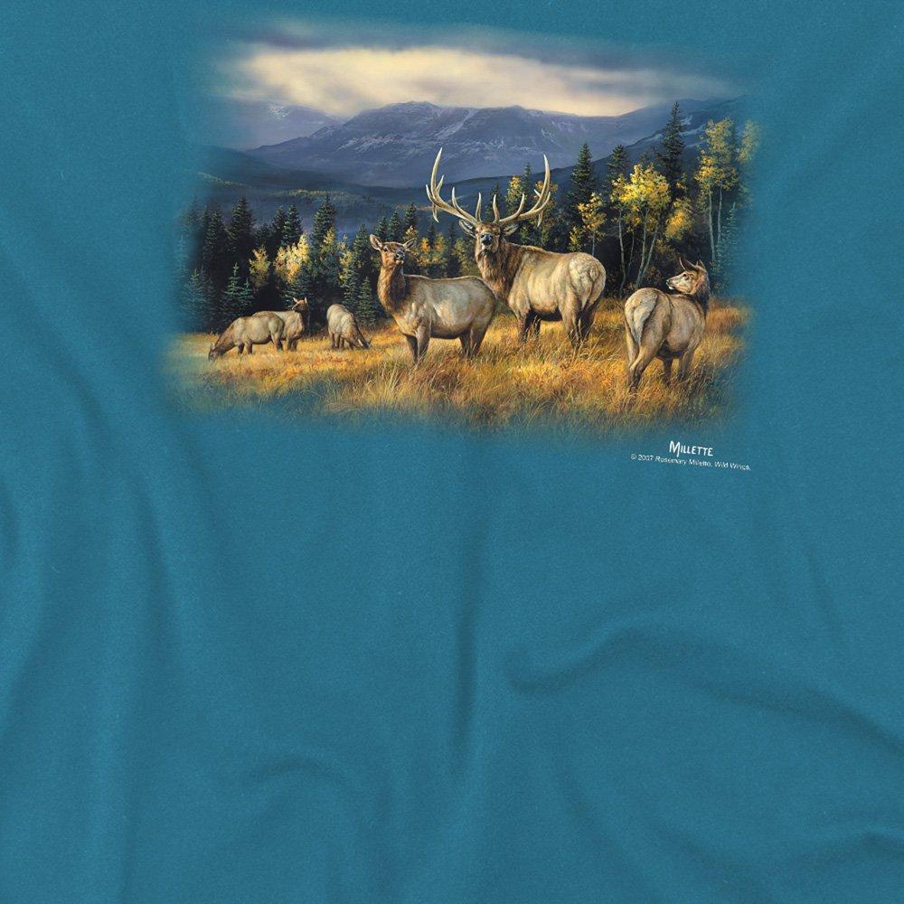 Grey - Other - Wildlife Autumn Gold Elk T Shirt Slate - 2