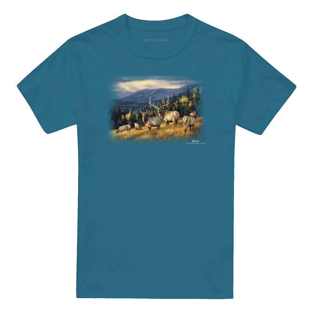 Grey - Other - Wildlife Autumn Gold Elk T Shirt Slate - 4