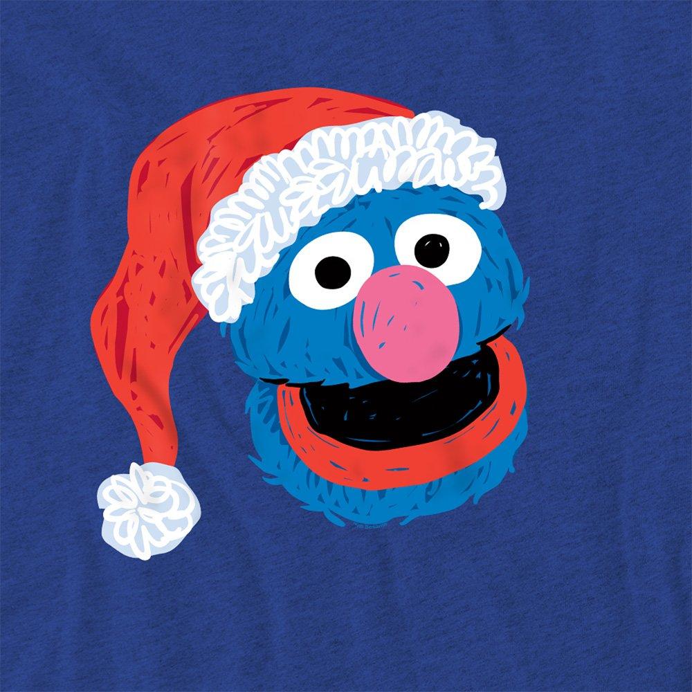 Blue - Sesame Street - Sesame Street Scribble Christmas Grover T-Shirt R - 2