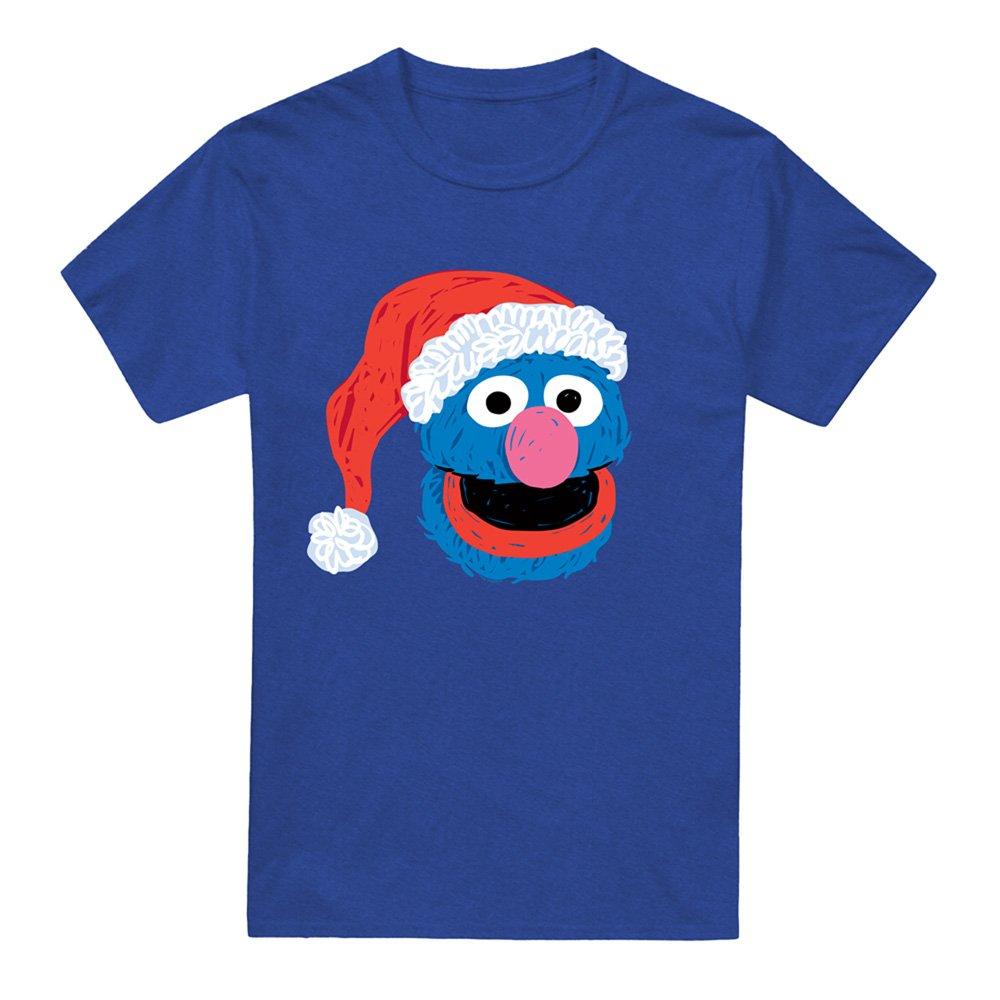 Blue - Sesame Street - Sesame Street Scribble Christmas Grover T-Shirt R - 4