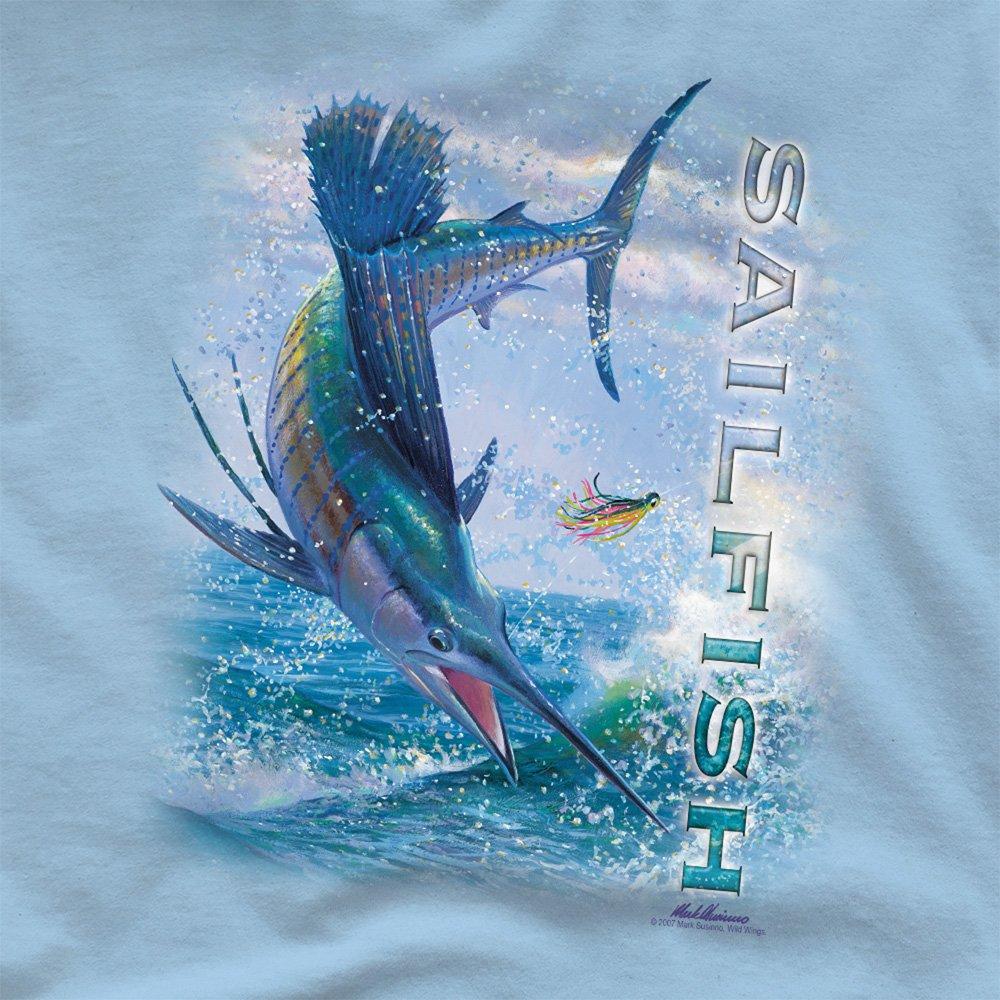 Blue - Other - Wildlife Leaping Sailfish T Shirt Light Blue - 2