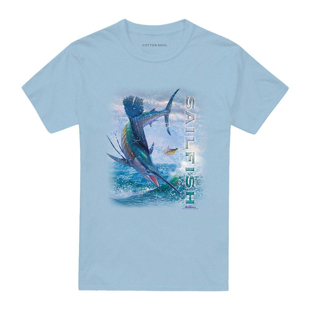 Blue - Other - Wildlife Leaping Sailfish T Shirt Light Blue - 4