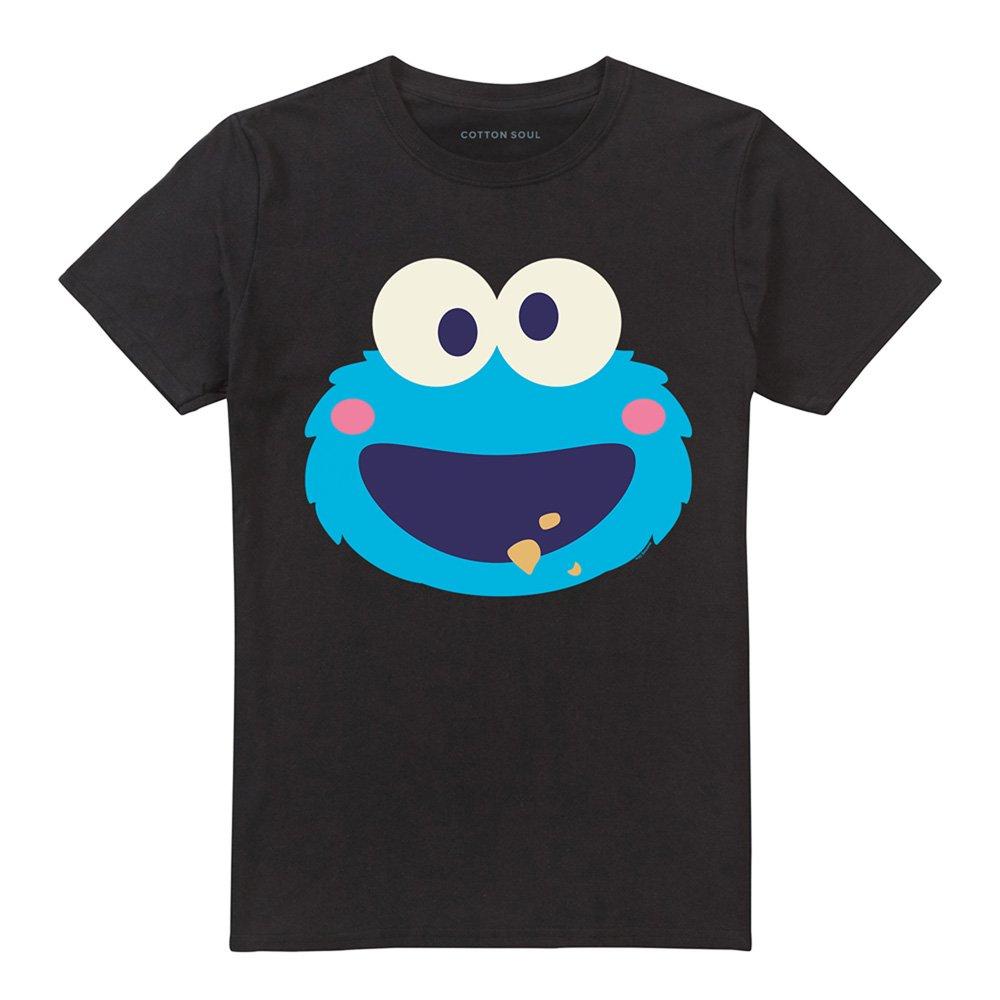 Black - Sesame Street - Sesame Street Cookie Monster Kawaii Face T Shirt - 4