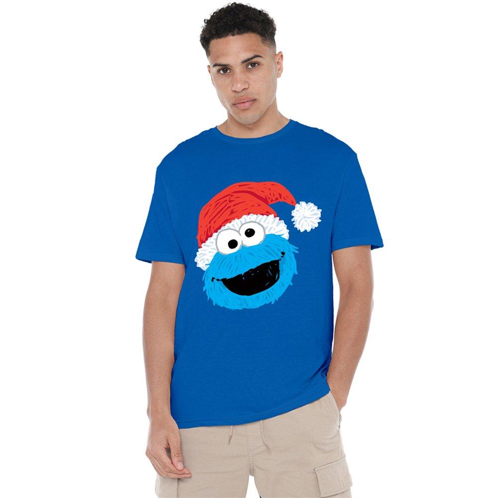 Blue - Sesame Street - Sesame Street Scribble Christmas Cookie Monster T - 1