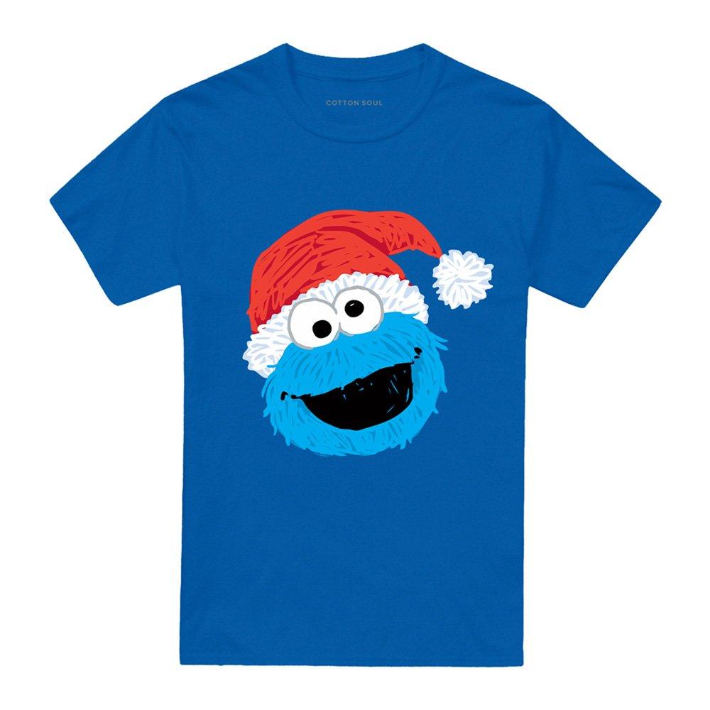 Blue - Sesame Street - Sesame Street Scribble Christmas Cookie Monster T - 4