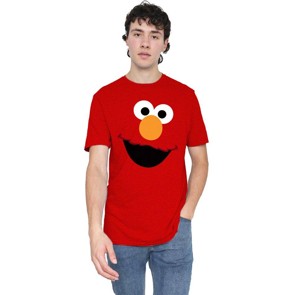Red - Sesame Street - Sesame Street Elmo Face T-Shirt Red - 1