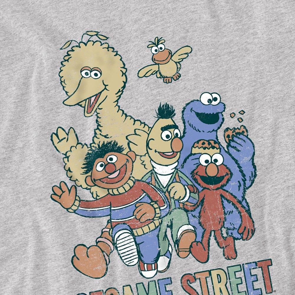 Grey - Sesame Street - Sesame Street Colorful Group T Shirt Athletic Hea - 2