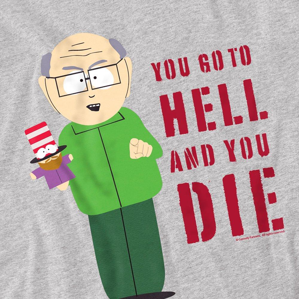 Grey - South Park - South Park Mr. Garrison Hell T Shirt Athletic Hea - 2