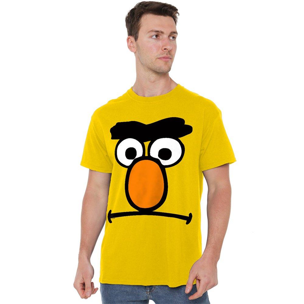Yellow - Sesame Street - Sesame Street Bert Retro Frown Face T Shirt Yello - 1