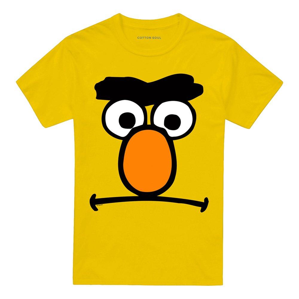 Yellow - Sesame Street - Sesame Street Bert Retro Frown Face T Shirt Yello - 4