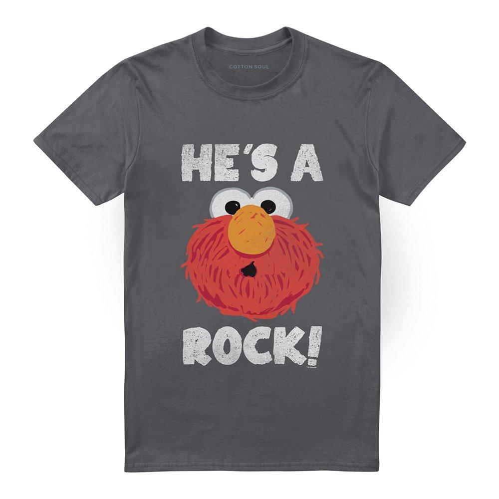 Grey - Sesame Street - Sesame Street HeS A Rock T Shirt Charcoal - 4