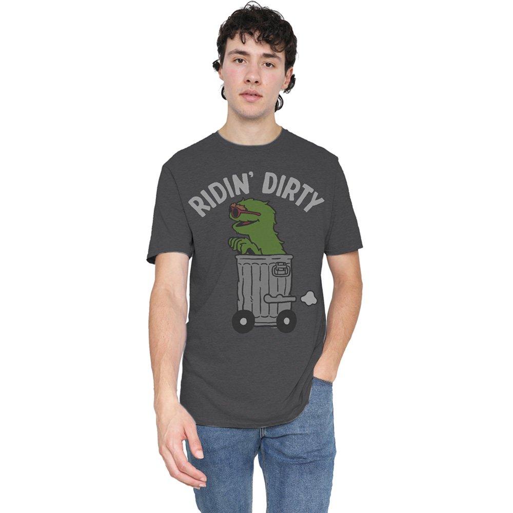 Grey - Sesame Street - Sesame Street Ridin Dirty T-Shirt Charcoal - 1