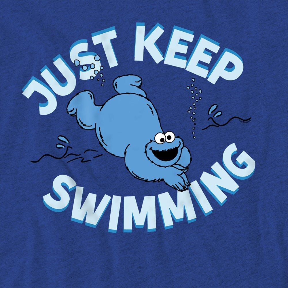 Blue - Sesame Street - Sesame Street Cookie Monster Just Keep Jumping T-S - 2