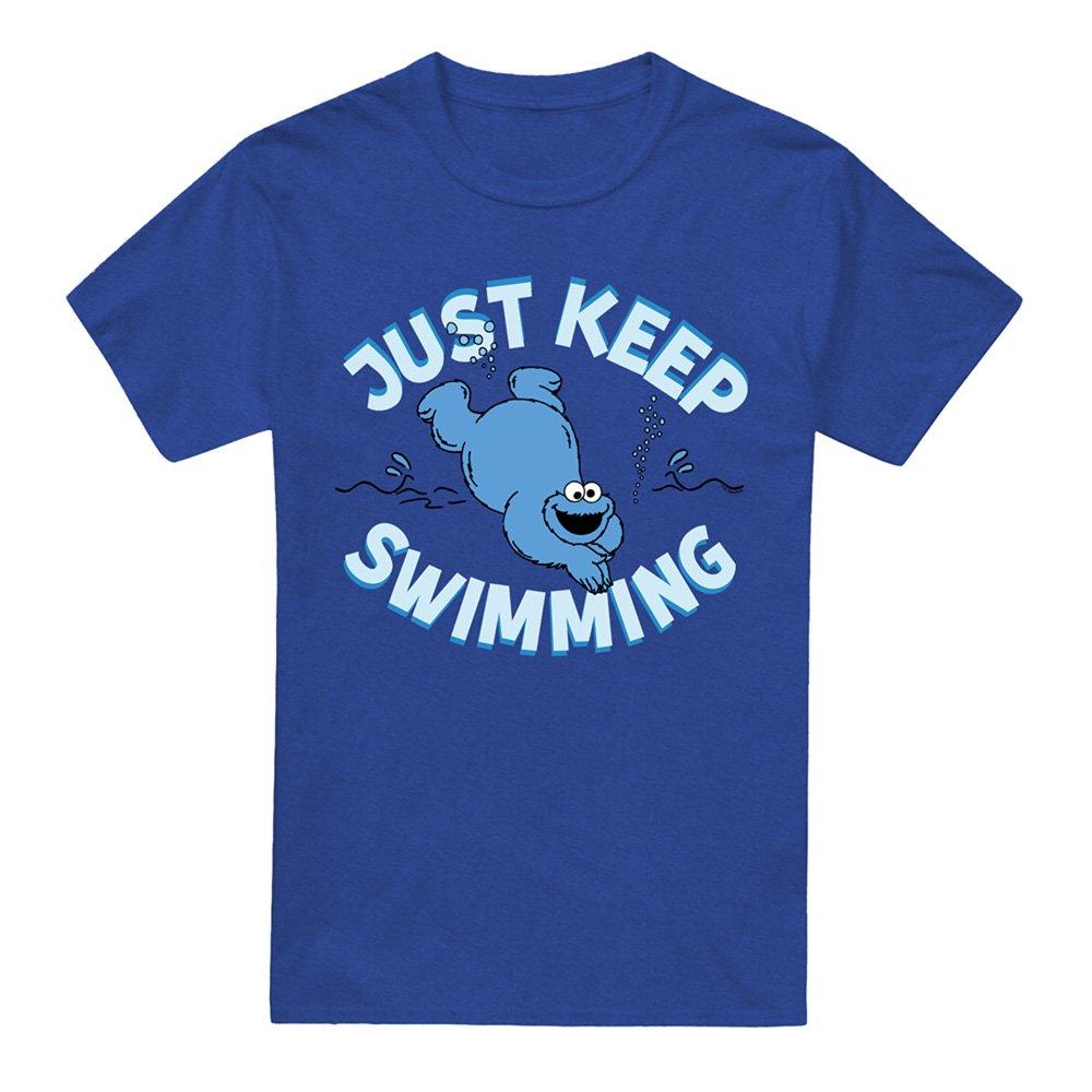 Blue - Sesame Street - Sesame Street Cookie Monster Just Keep Jumping T-S - 4