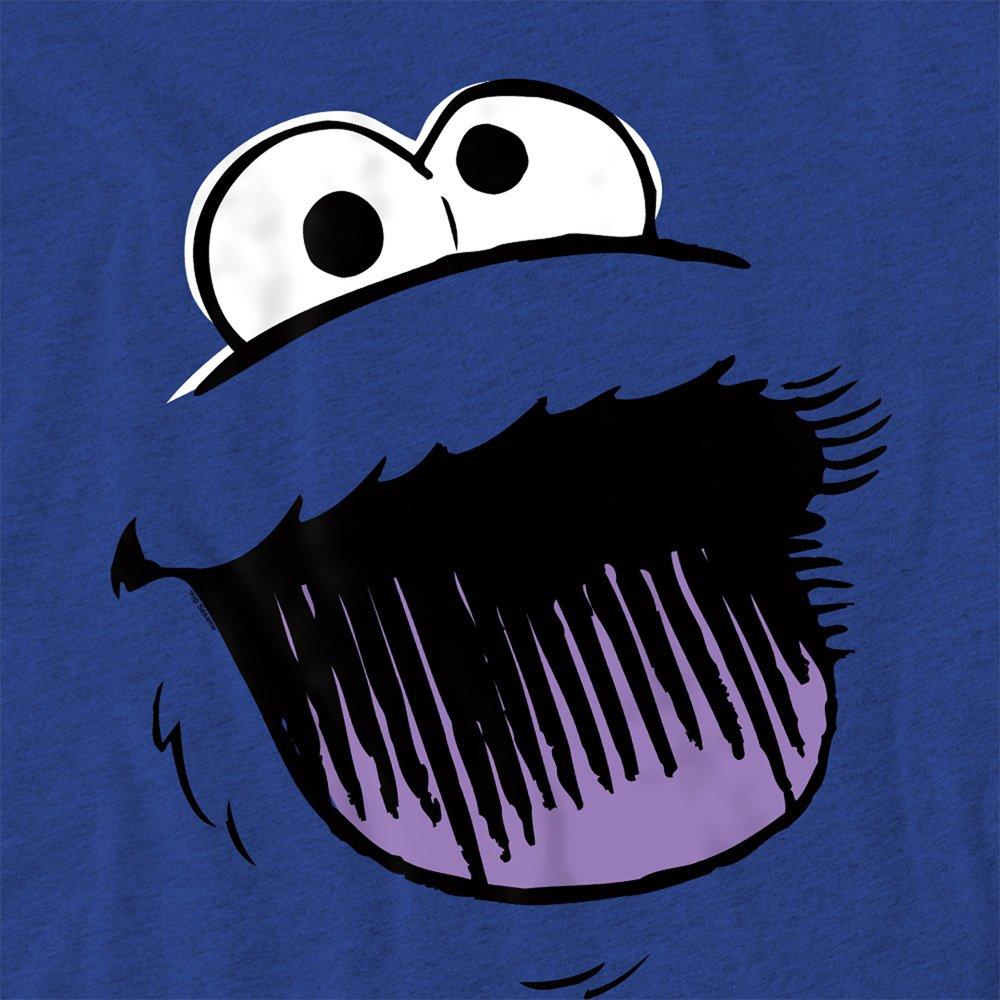 Blue - Sesame Street - Sesame Street Cookie Monster Retro Sketch Face T-S - 2