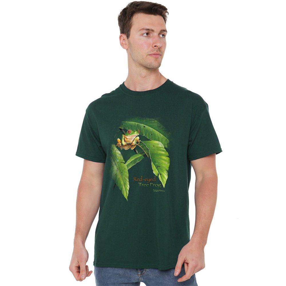 Green - Other - Wildlife Red Eyed Tree Frog T Shirt Hunter Green - 1
