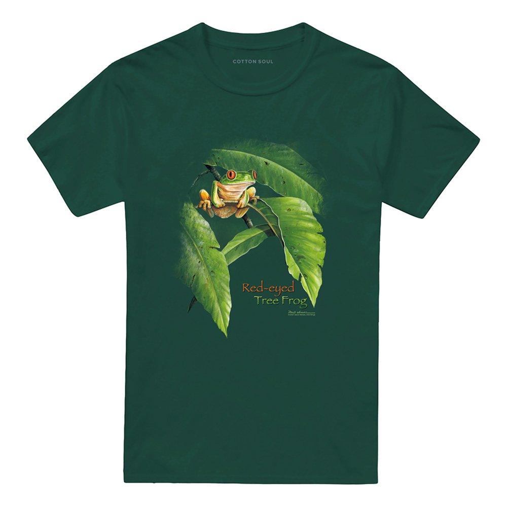 Green - Other - Wildlife Red Eyed Tree Frog T Shirt Hunter Green - 4
