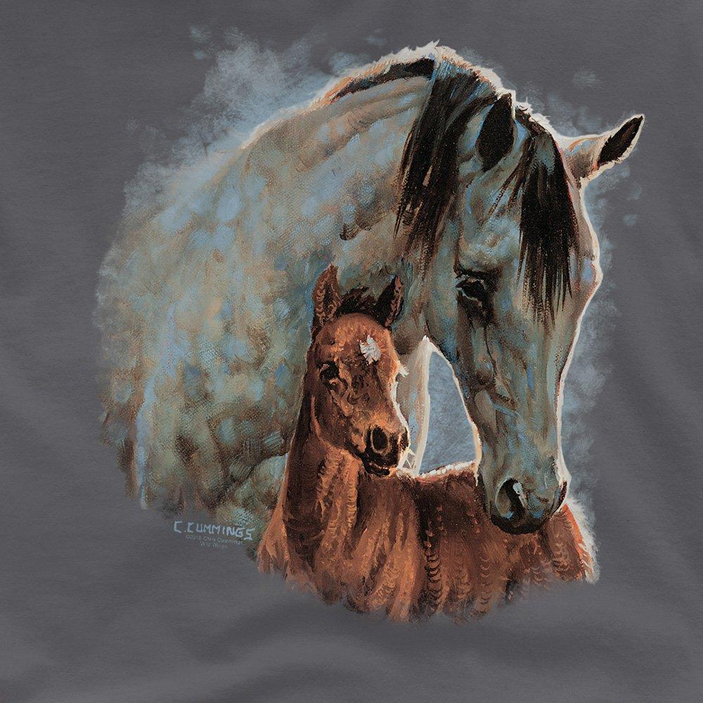 Grey - Other - Wild Wings Painted Horses T Shirt Charcoal - 2