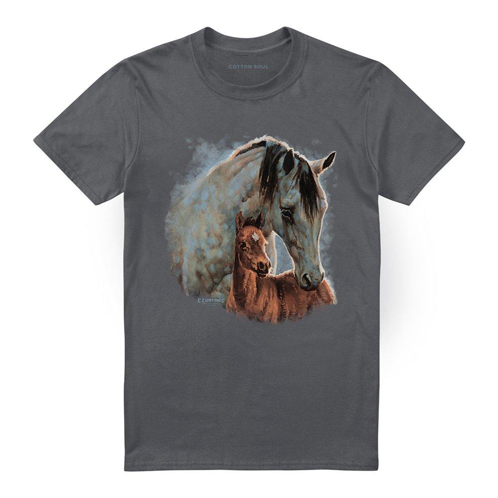 Grey - Other - Wild Wings Painted Horses T Shirt Charcoal - 4