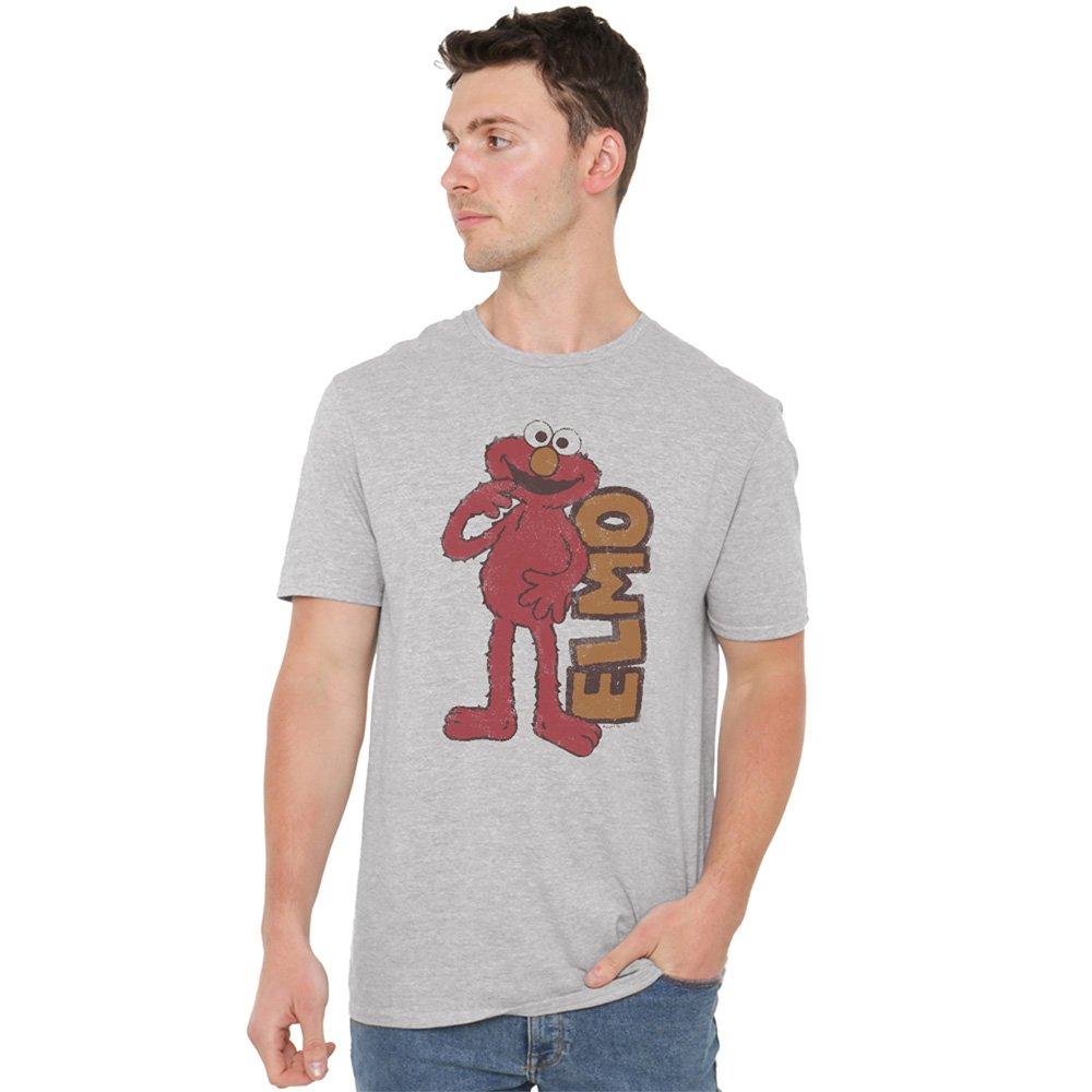Grey - Sesame Street - Sesame Street Vintage Elmo T Shirt Athletic Heath - 1