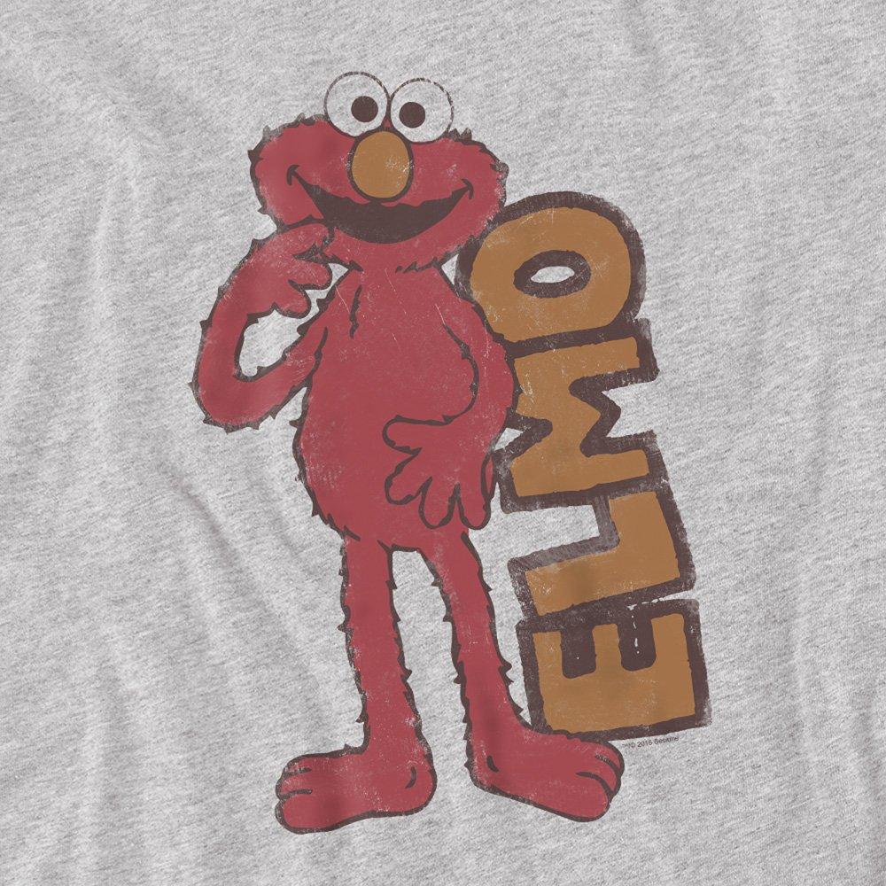 Grey - Sesame Street - Sesame Street Vintage Elmo T Shirt Athletic Heath - 2