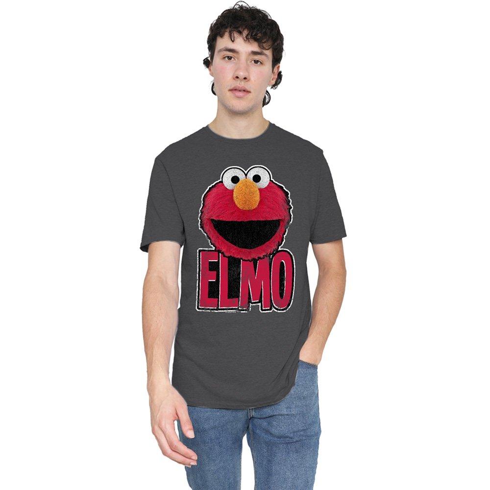 Grey - Sesame Street - Sesame Street Elmo Smile T-Shirt Charcoal - 1