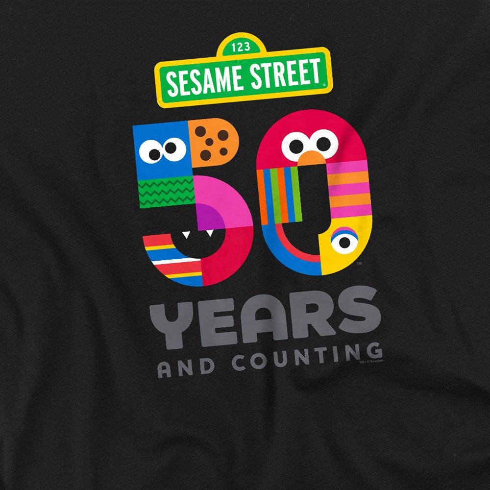 Black - Sesame Street - Sesame Street 50 Years Logo T Shirt Black - 2