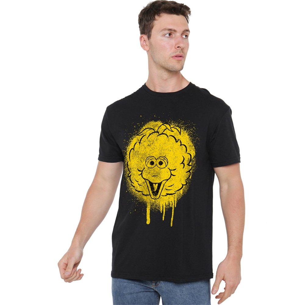 Sesame Street Sesame Street Big Bird Graffiti Spray Face T Shirt