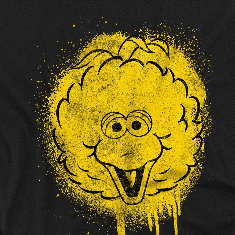 Black - Sesame Street - Sesame Street Big Bird Graffiti Spray Face T Shirt - 2