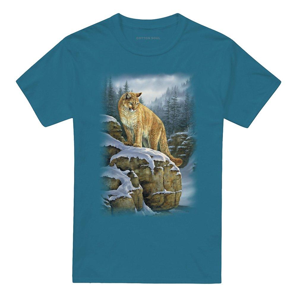 Grey - Other - Wildlife Misty Canyon Cougar T Shirt Slate - 4