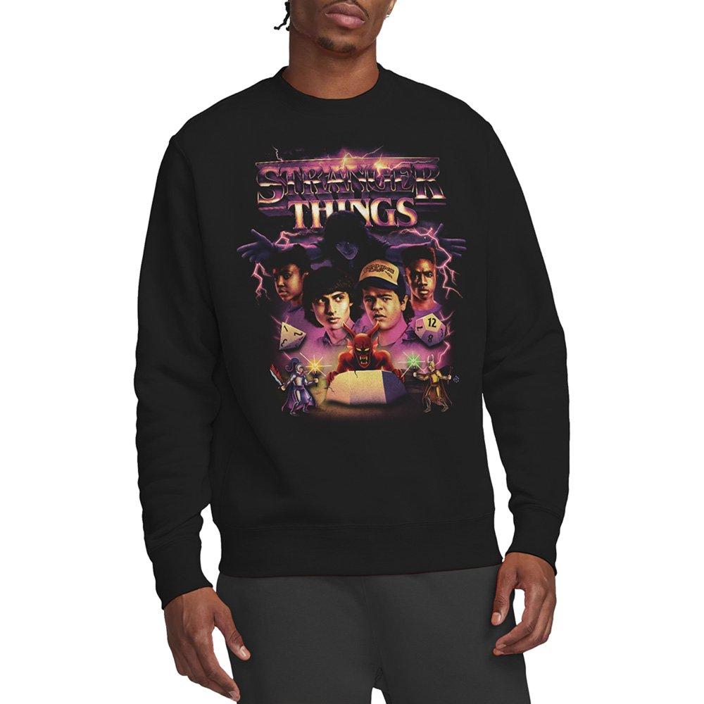 Black - Stranger Things - Stranger Things Group Thunder Metal Band Sweatshir - 1