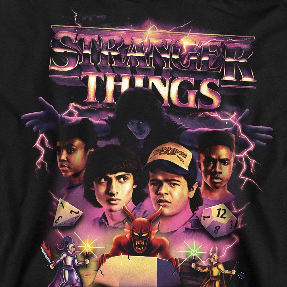 Black - Stranger Things - Stranger Things Group Thunder Metal Band Sweatshir - 2