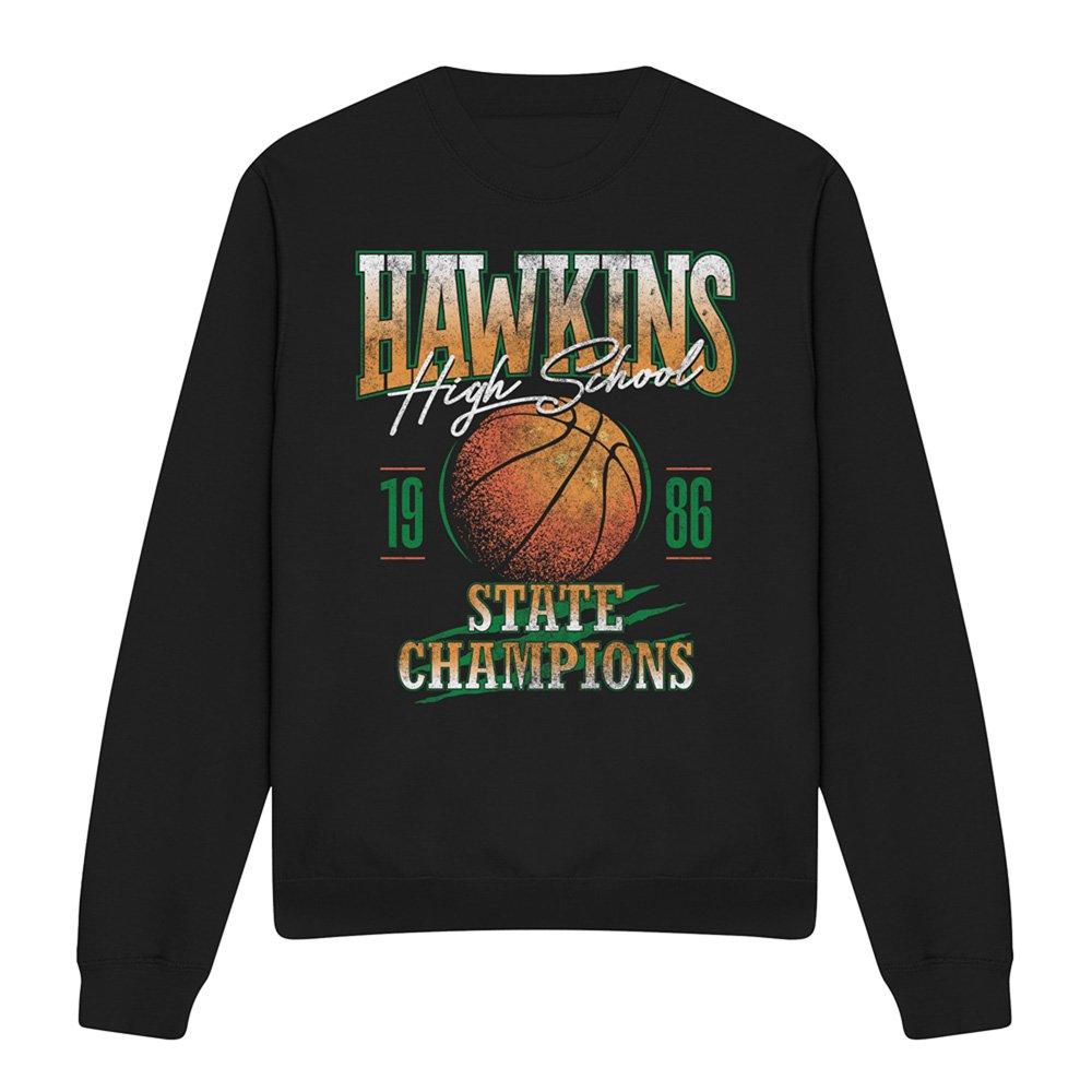Black - Stranger Things - Stranger Things Hawkins Champions Sweatshirt Blac - 4