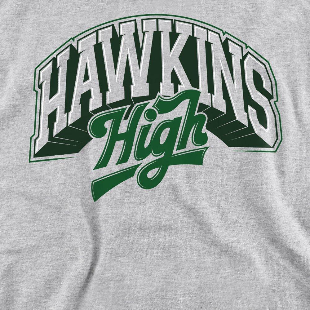 Light Grey - Stranger Things - Stranger Things Hawkins High Logo Sweatshirt Athl - 2