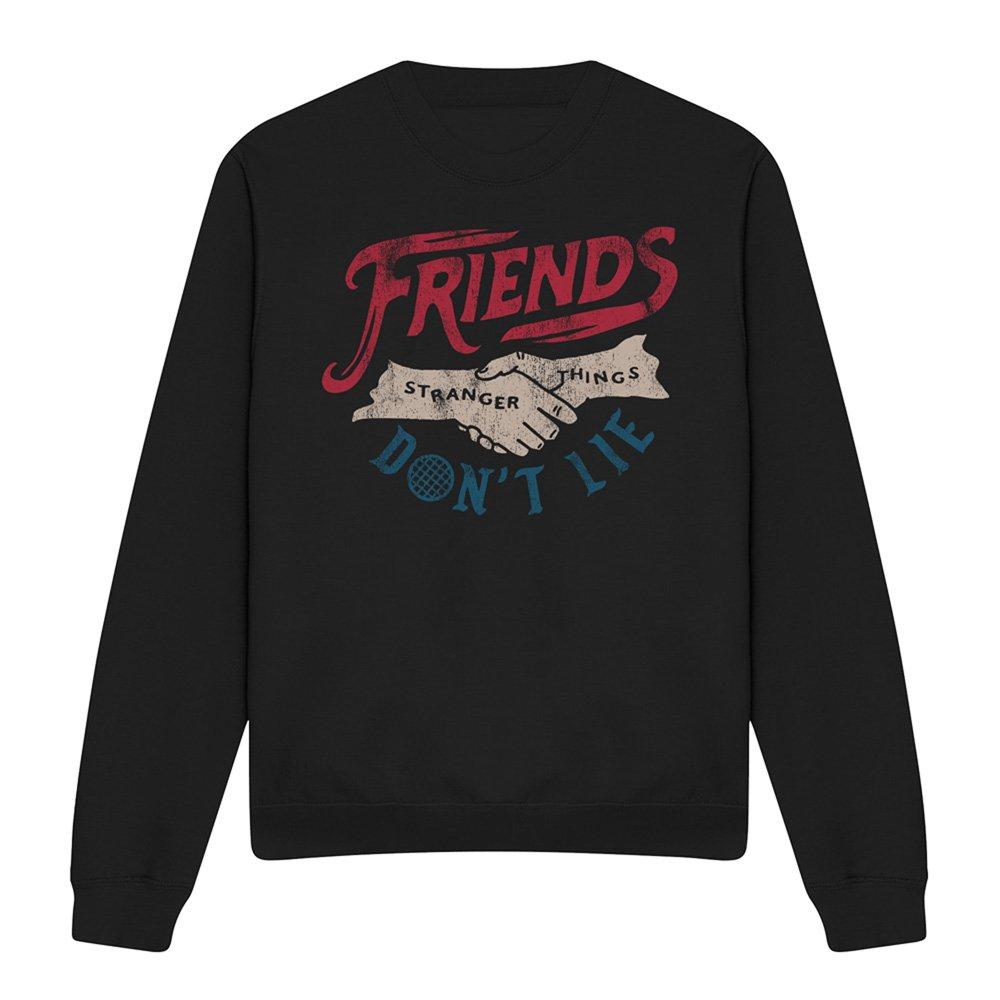 Black - Stranger Things - Stranger Things Friends DonT Lie Sweatshirt Blac - 4