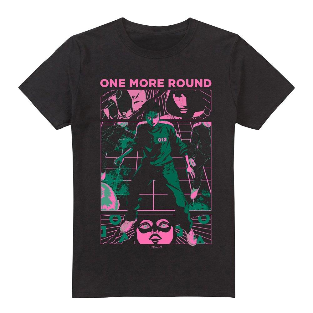 Black - Squid Game - SQUID GAME ONE MORE ROUND ANIME T-Shirt Black - 4