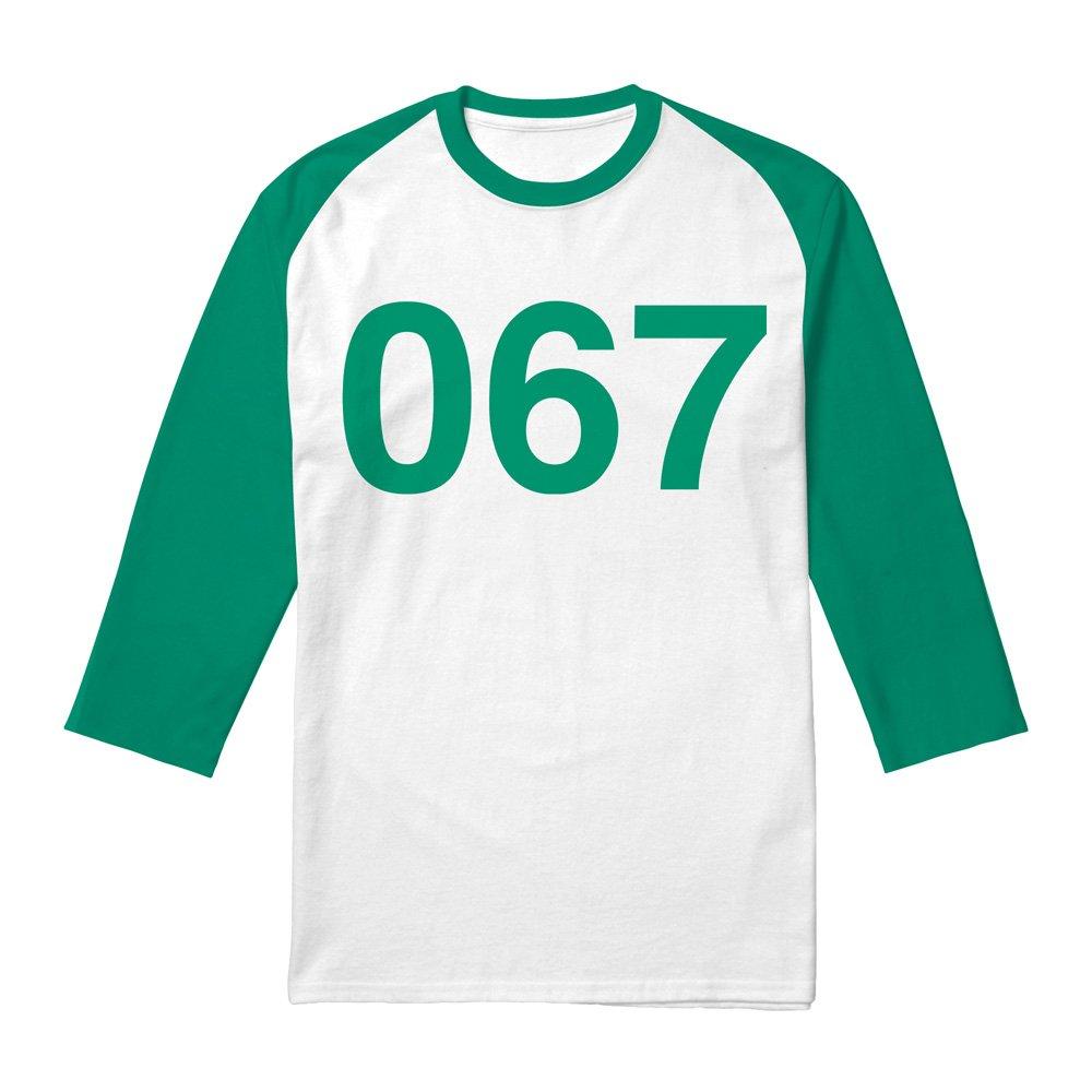Multi - Squid Game - Squid Game Player 067 3 4 Baseball T-Shirt White - 1