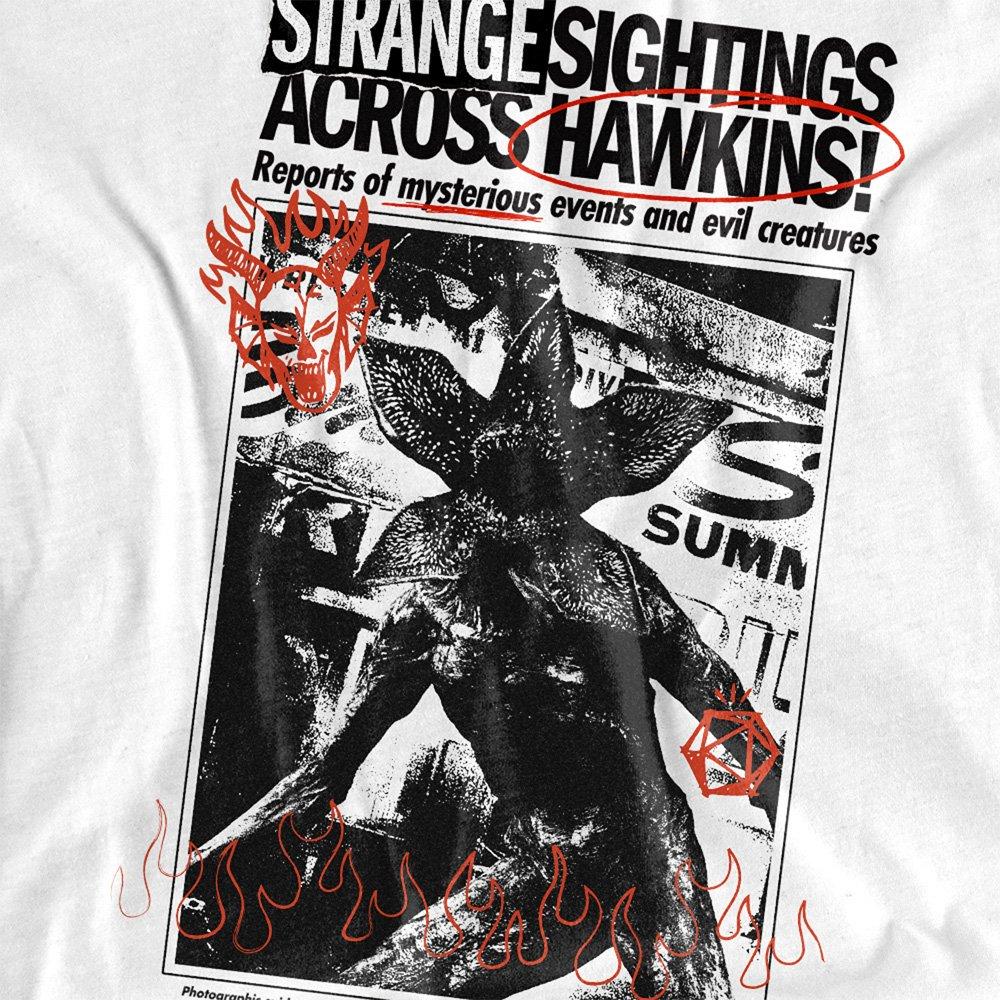 White - Stranger Things - Stranger Things Newspaper Demogorgon Sighting Kids - 2