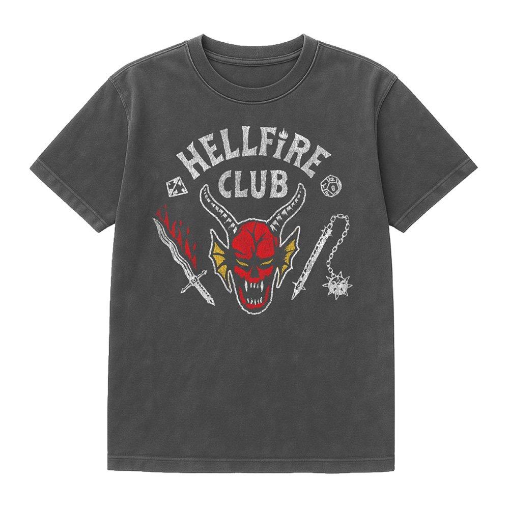Black - Stranger Things - Stranger Things Hellfire Club Invert T-Shirt Blac - 4