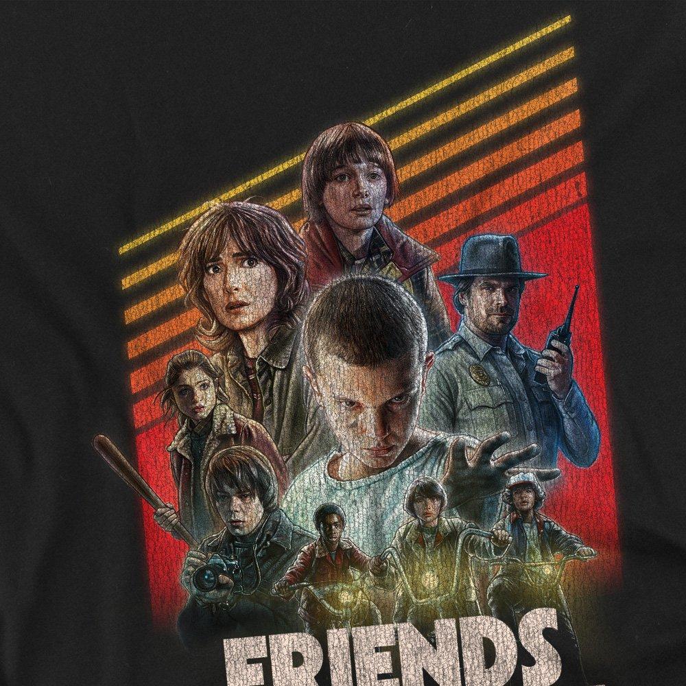 Black - Stranger Things - Stranger Things Friends DonT Lie Poster T-Shirt - 2
