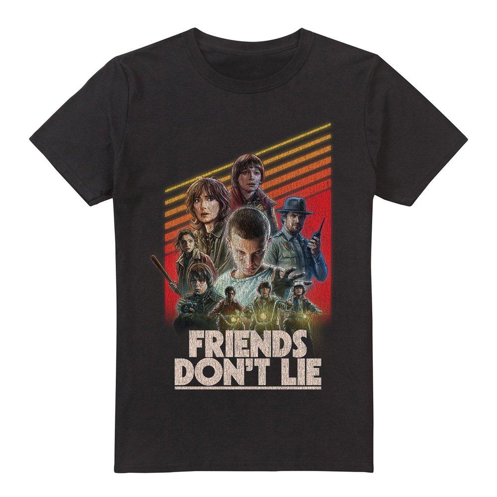 Black - Stranger Things - Stranger Things Friends DonT Lie Poster T-Shirt - 4