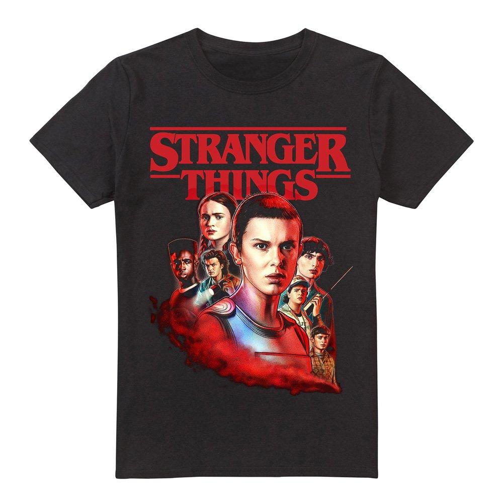Black - Stranger Things - Stranger Things Hawkins Heroes Poster T-Shirt Bla - 4