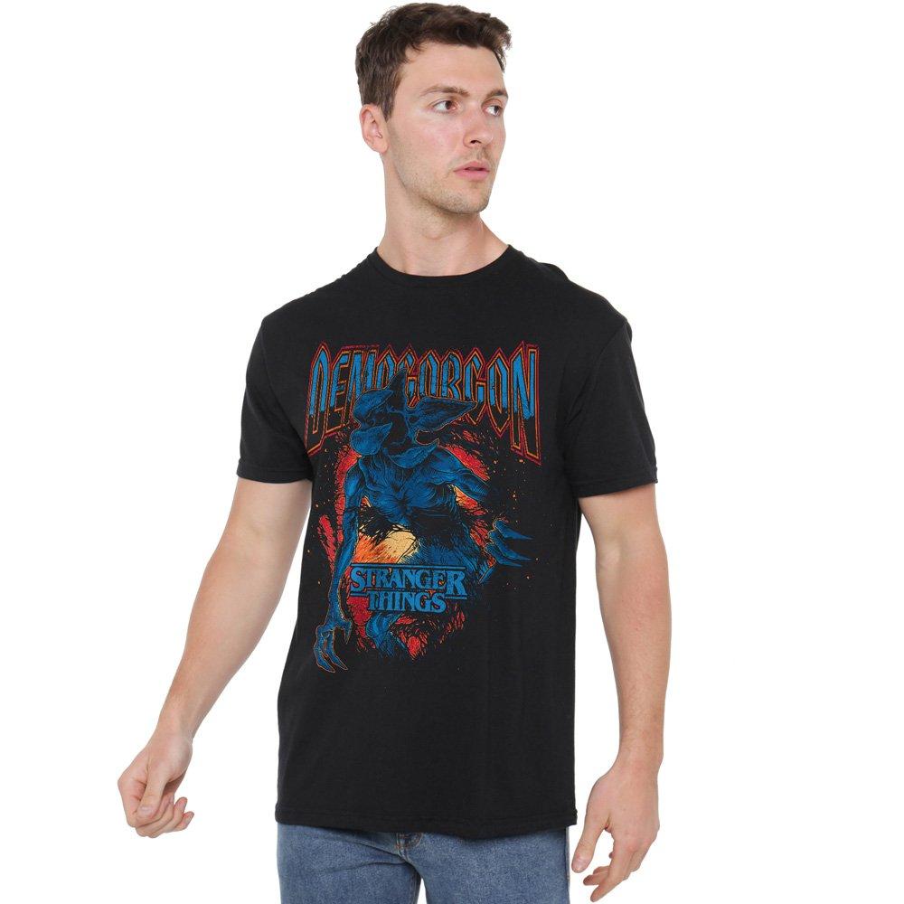 Black - Stranger Things - Stranger Things Demogorgon Band T-Shirt Black - 1
