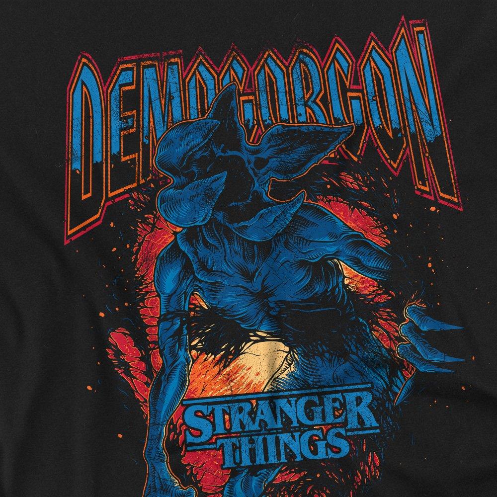 Black - Stranger Things - Stranger Things Demogorgon Band T-Shirt Black - 2