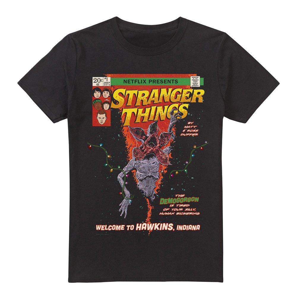 Black - Stranger Things - Stranger Things Welcome To Hawkins Comics T-Shirt - 4