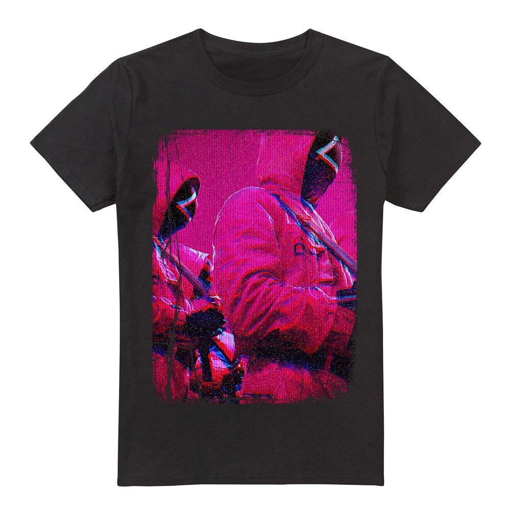 Black - Squid Game - SQUID GAME GUARDS TV SCREEN T-Shirt Black - 4