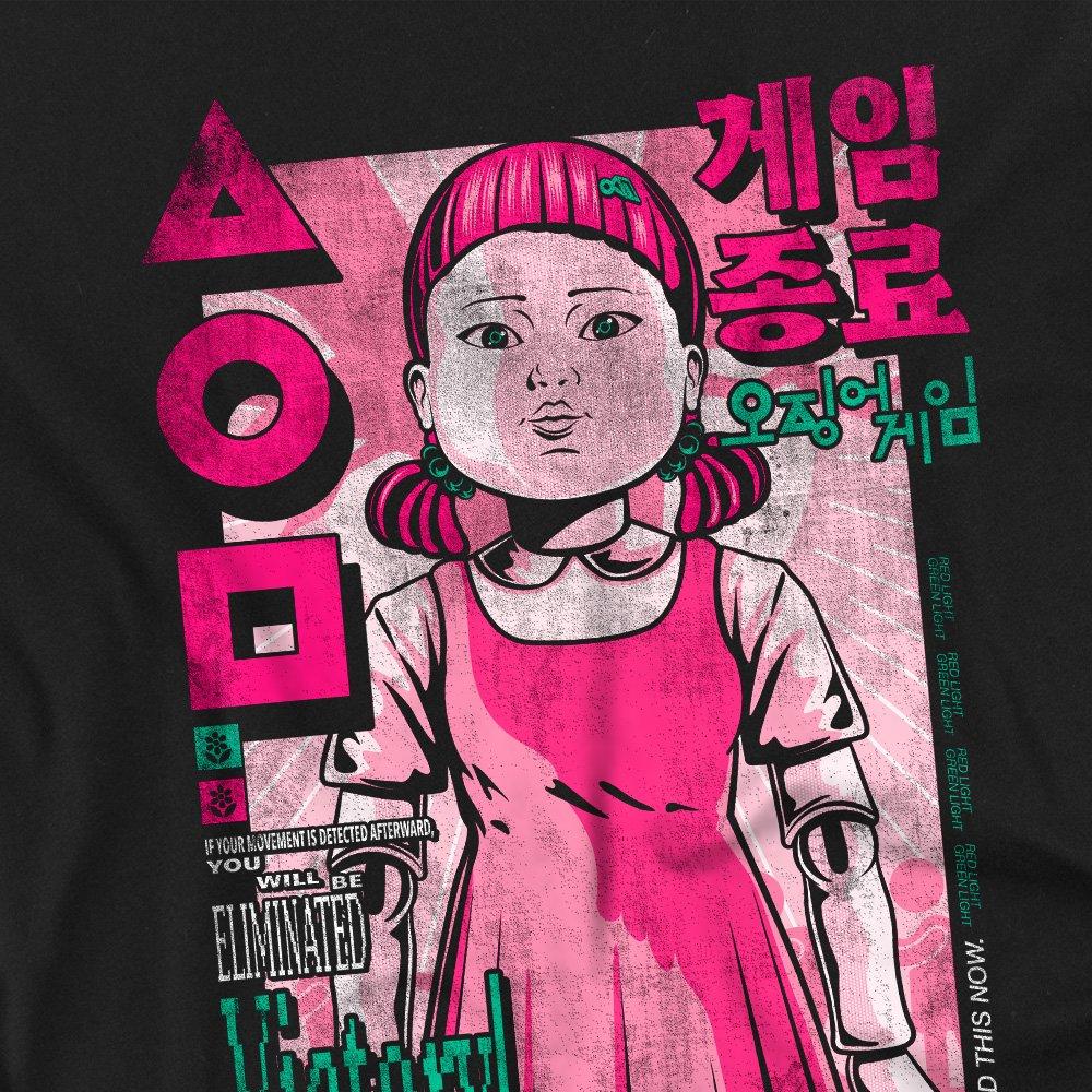 Black - Squid Game - SQUID GAME YOUNG-EE COMIC ANIME T-Shirt Black - 2