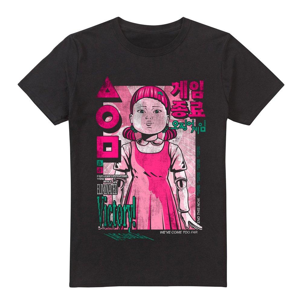 Black - Squid Game - SQUID GAME YOUNG-EE COMIC ANIME T-Shirt Black - 4